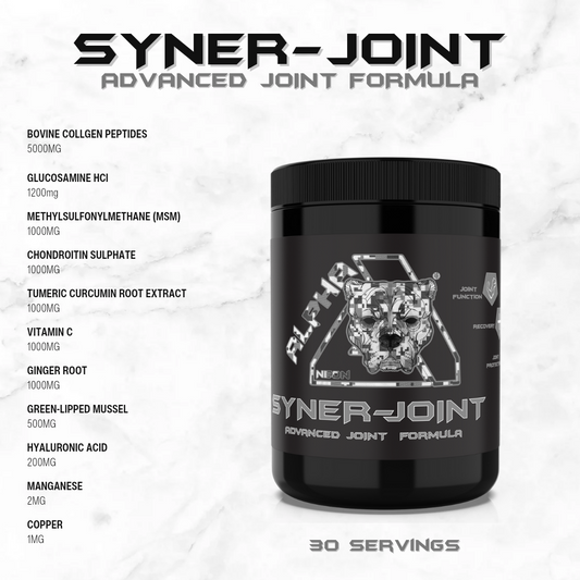 Alpha Neon Syner-Joint 390g — ingredient amounts per serving, 30 servings