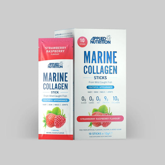 Applied Nutrition Marine Collagen Sticks 12x12g Strawberry Raspberry packshot