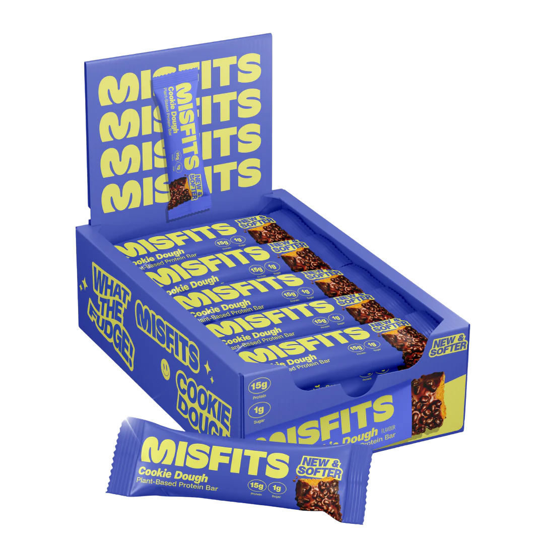Misfits Plant-Based Protein Bar 15x50g Cookie Dough packshot
