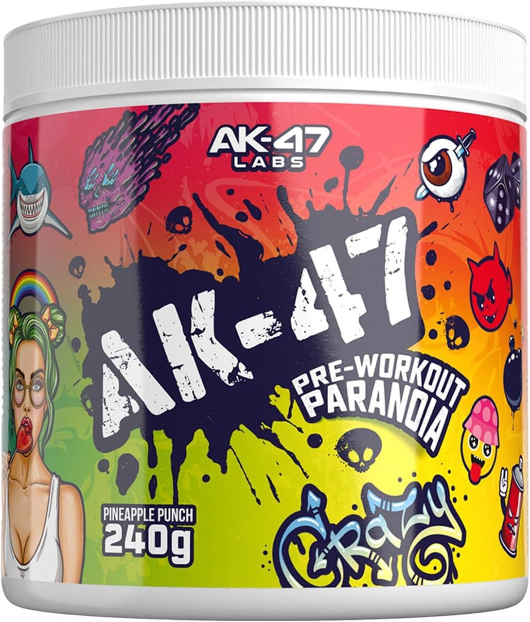 AK-47 Labs Pre-Workout Paranoia 240g Pineapple Punch