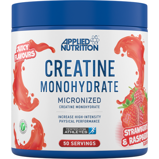 Applied Nutrition Creatine Monohydrate 250g - Strawberry & Raspberry product packaging