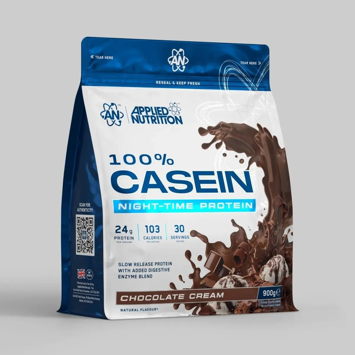 Applied Nutrition Casein 900g Chocolate packshot