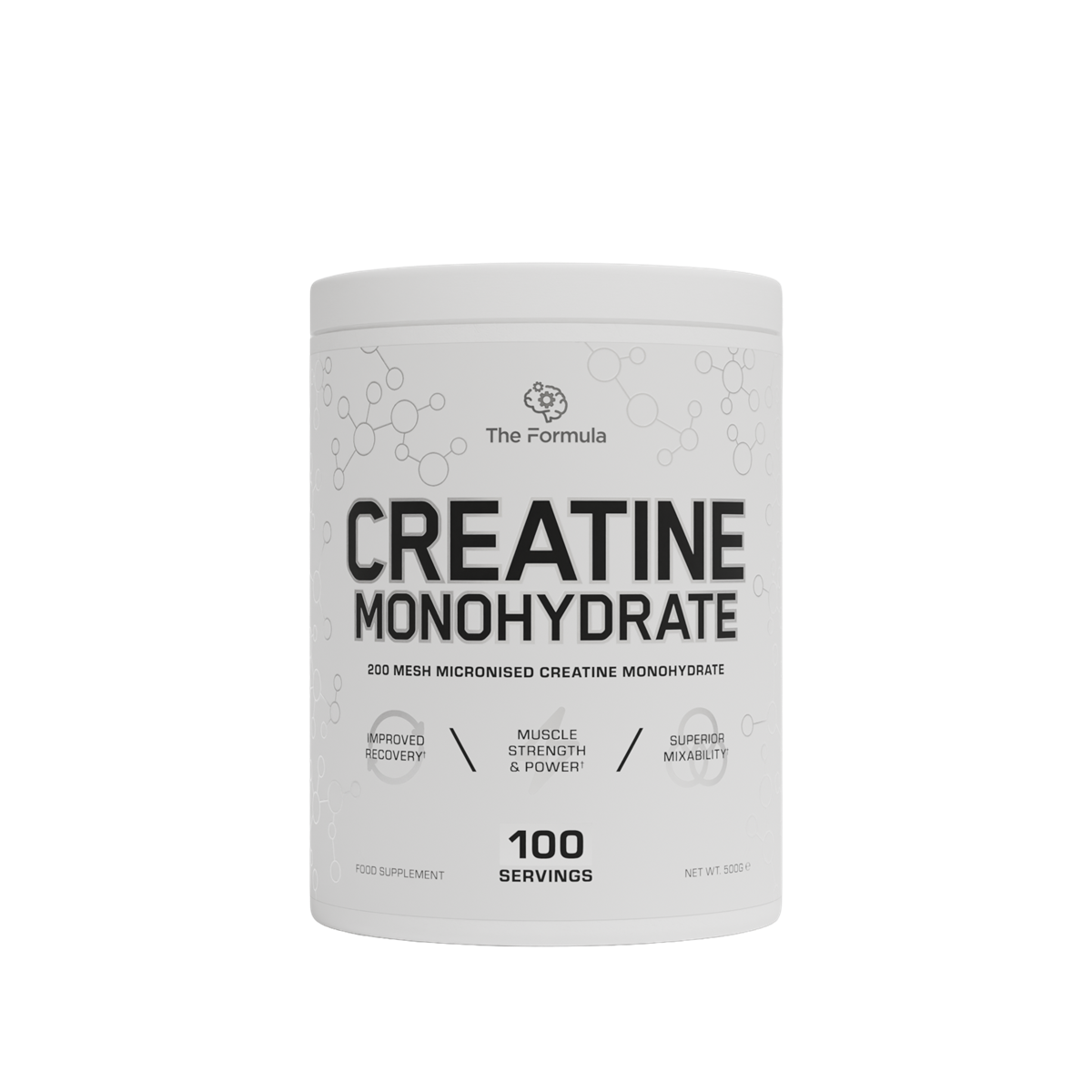 The Formula CREATINE Monohydrate 100% Micronised 500g Unflavoured packshot