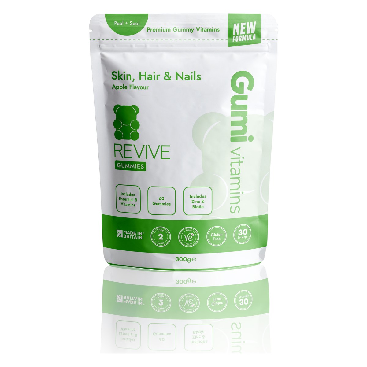 Gumi Vitamins REVIVE Skin, Hair & Nails Gummies 300g Apple pouch