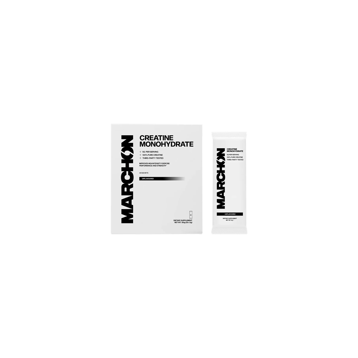 Marchon Supplements Creatine Monohydrate Sachets 30x10g Unflavoured packshot