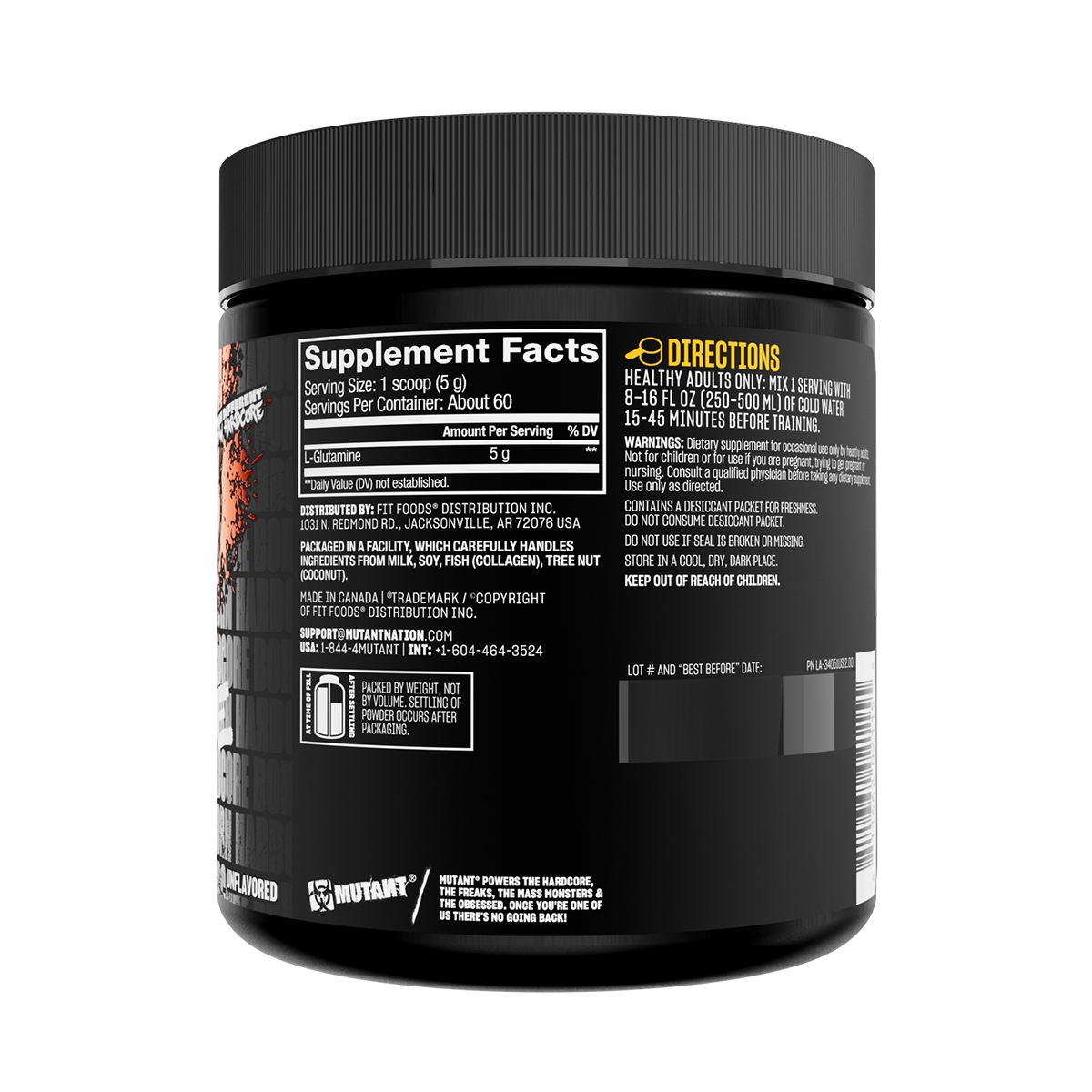 Mutant Core L'Glutamine 300g — MUT026_B
