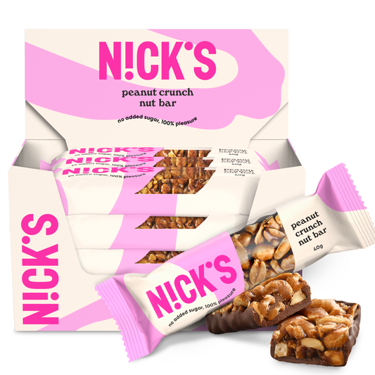 NICK'S Nut Bar 12x40g - Peanut Crunch product packaging