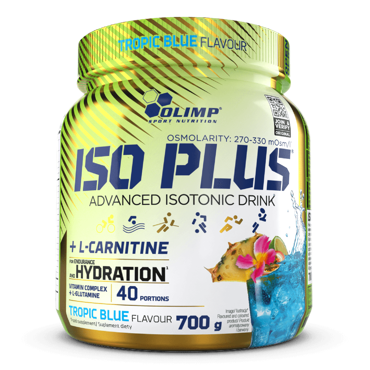 Olimp Sport Nutrition Iso Plus 700g — Tropic Blue — product front