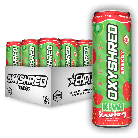 EHP Labs OxyShred Ultra Energy Drink RTD 12x355ml Kiwi Strawberry packshot