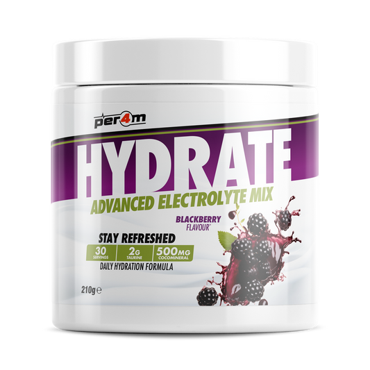 Per4m Hydration 210g — Blackberry — front of tub