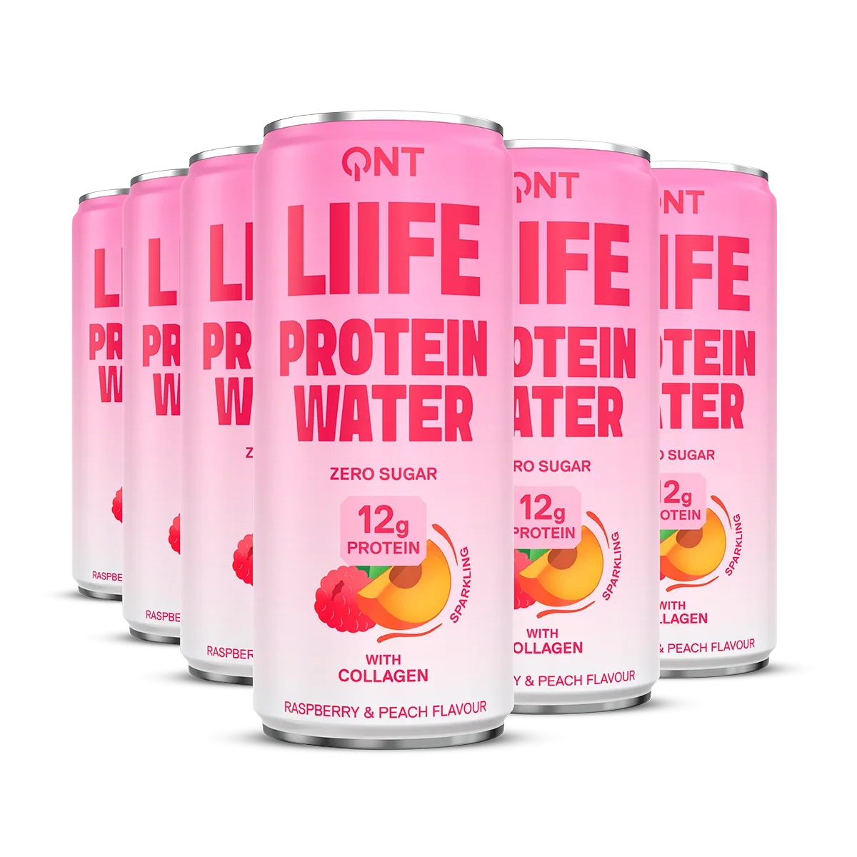 QNT Protein Water 12x330ml Raspberry Peach