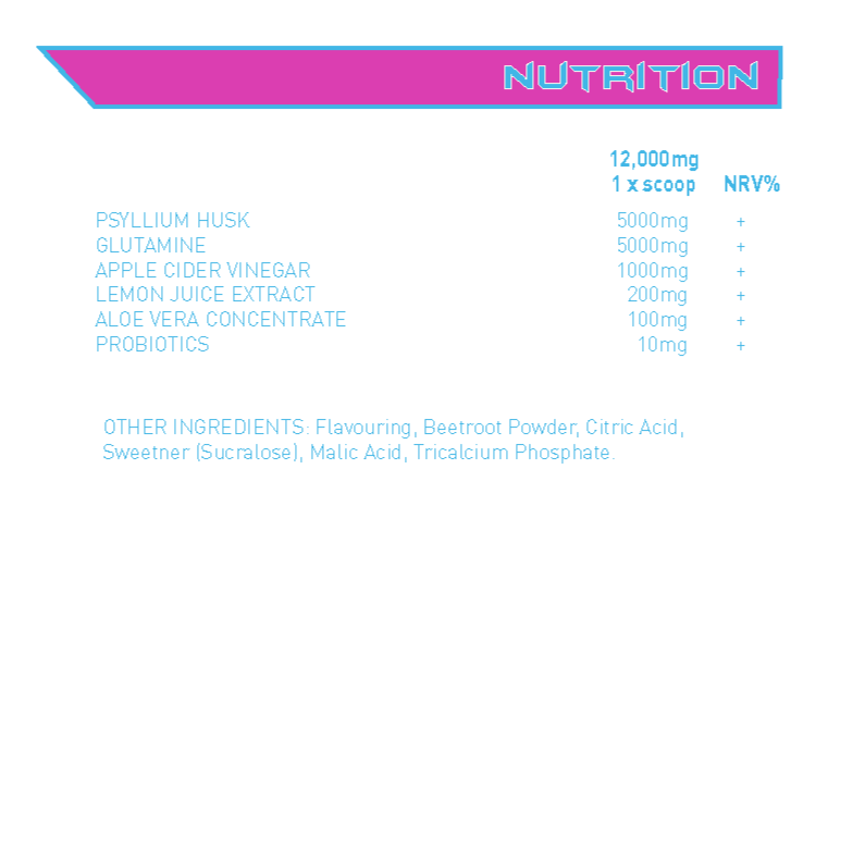 Alpha Neon Rise n Shine 360g — Strawberry Mango nutrition and ingredients panel