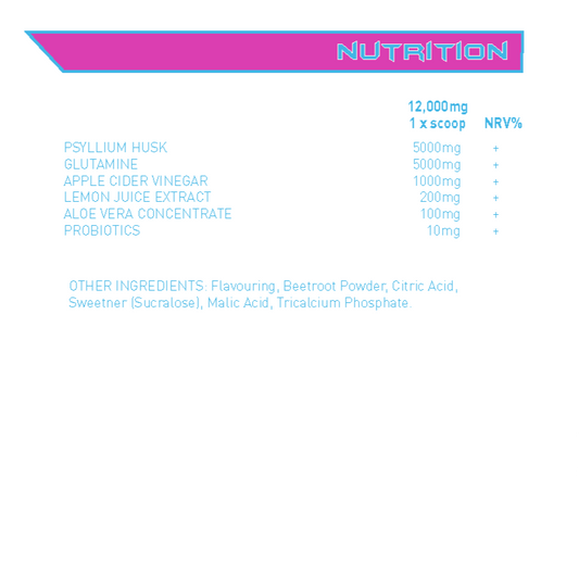 Alpha Neon Rise n Shine 360g — Strawberry Mango nutrition and ingredients panel