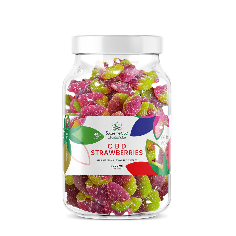 Supreme CBD Gummies Large Tub 3200mg 500g - Strawberries