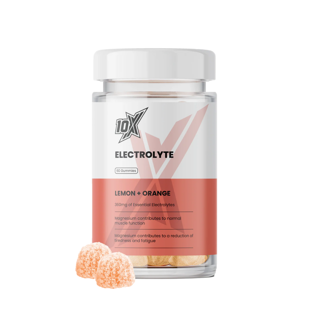 10X Athletic Electrolyte Gummies 60Softgels Lemon + Orange packshot
