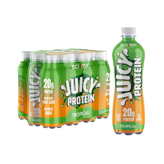 Sci-Mx Juicy Protein 12x500ml Tropical packshot