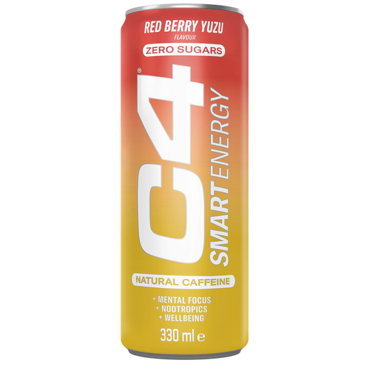 Cellucor C4 Smart Energy Carbonated 12x330ml - Red Berry Yuzu product packaging