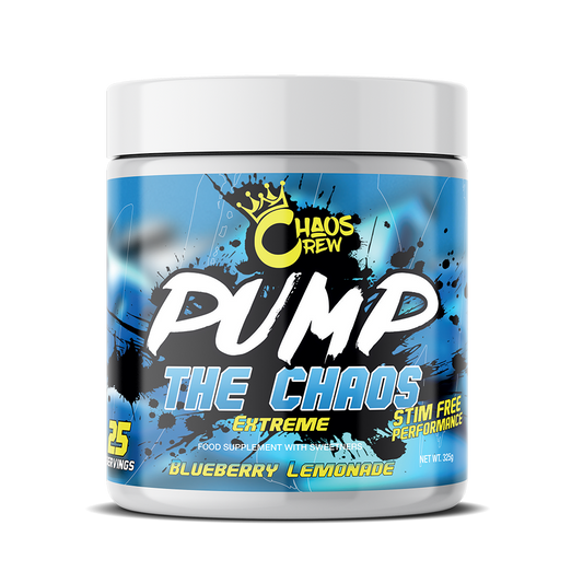 Chaos Crew Pump the Chaos Extreme 325g - Blueberry Lemonade product packaging
