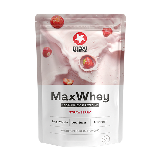 MaxiNutrition MaxWhey 420g - Strawberry product packaging