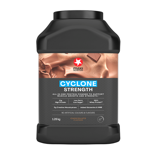 MaxiNutrition Cyclone 1.26kg - Chocolate product packaging