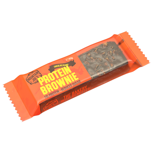 Mountain Joe's Protein Brownie 10x60g - Chocolate Peanut product packaging