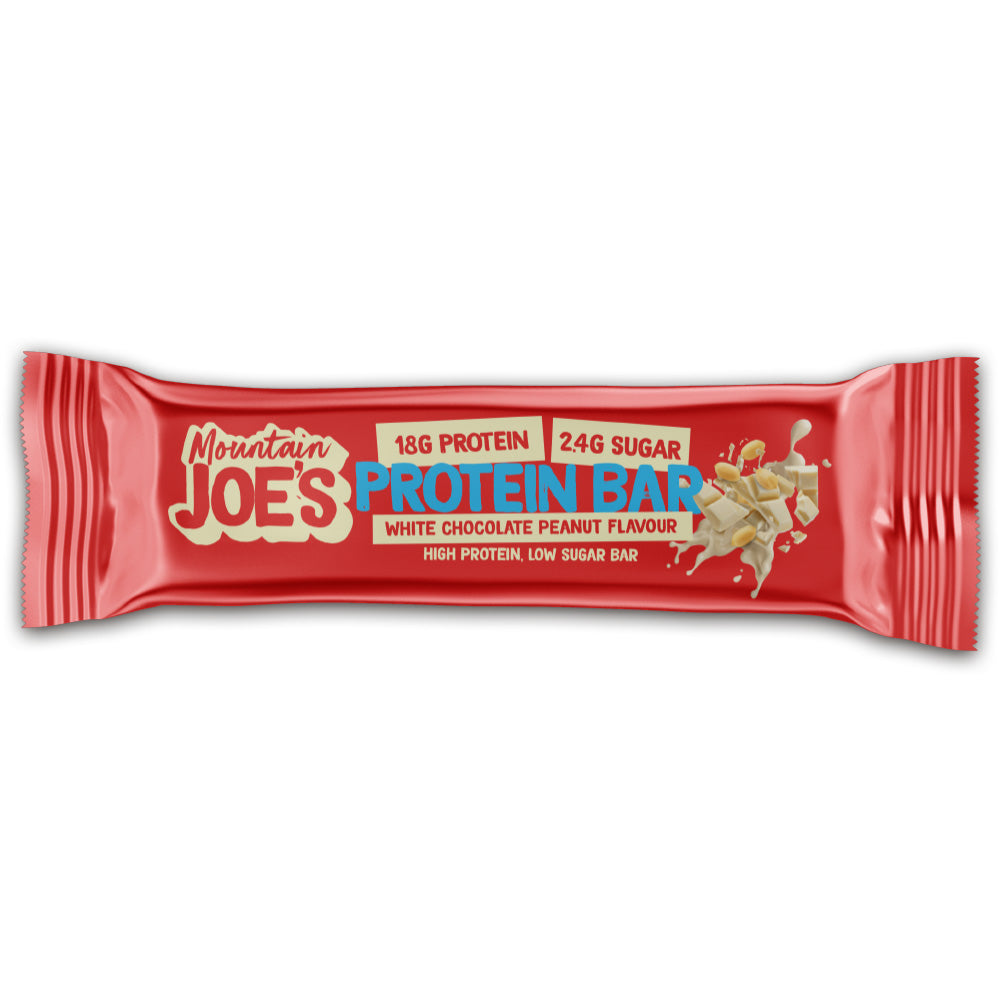 Mountain Joe's Protein Bar 12x55g - White Chocolate Salted Peanut