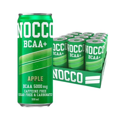 NOCCO BCAA+ Apple 330ml can and tray