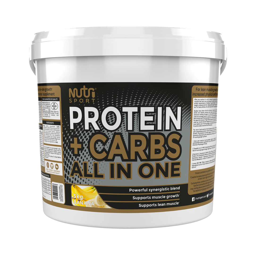 NutriSport Protein + Carbs 5kg Banana packshot