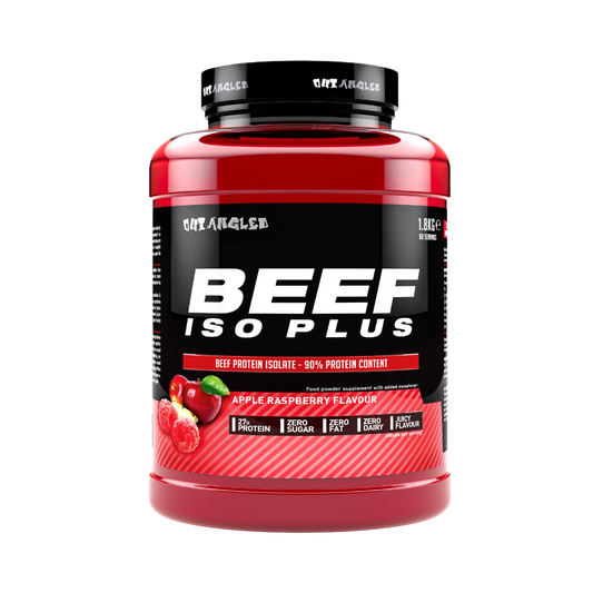 Outangled Beef Iso Plus 1.8kg - Apple Raspberry product packaging