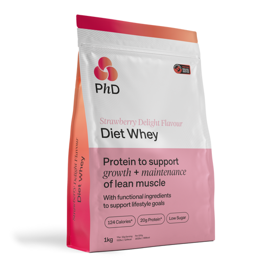 PhD Nutrition Diet Whey 1kg Strawb Delight packshot