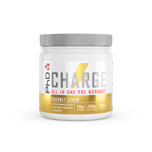 PhD Nutrition Powder Pre Wkt Charge 300g Sherbet Lemon packshot
