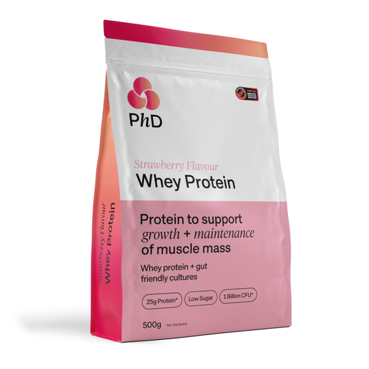 PhD Nutrition Powder Whey 500g Strawberry packshot
