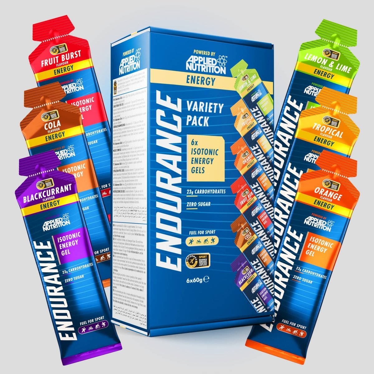 Applied Nutrition Endurance Energy Gel Variety Pack 6x60g Variety packshot