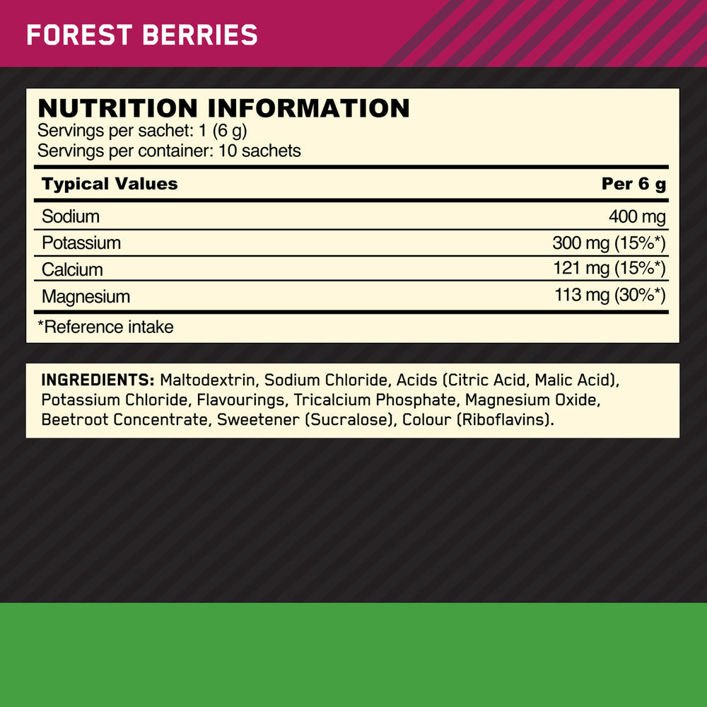 Optimum Nutrition Forest Berries Electrolytes — nutrition and ingredients