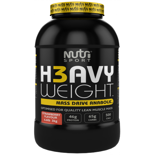 NutriSport H3avyweight Mass Drive Anabolic 3kg — Strawberry