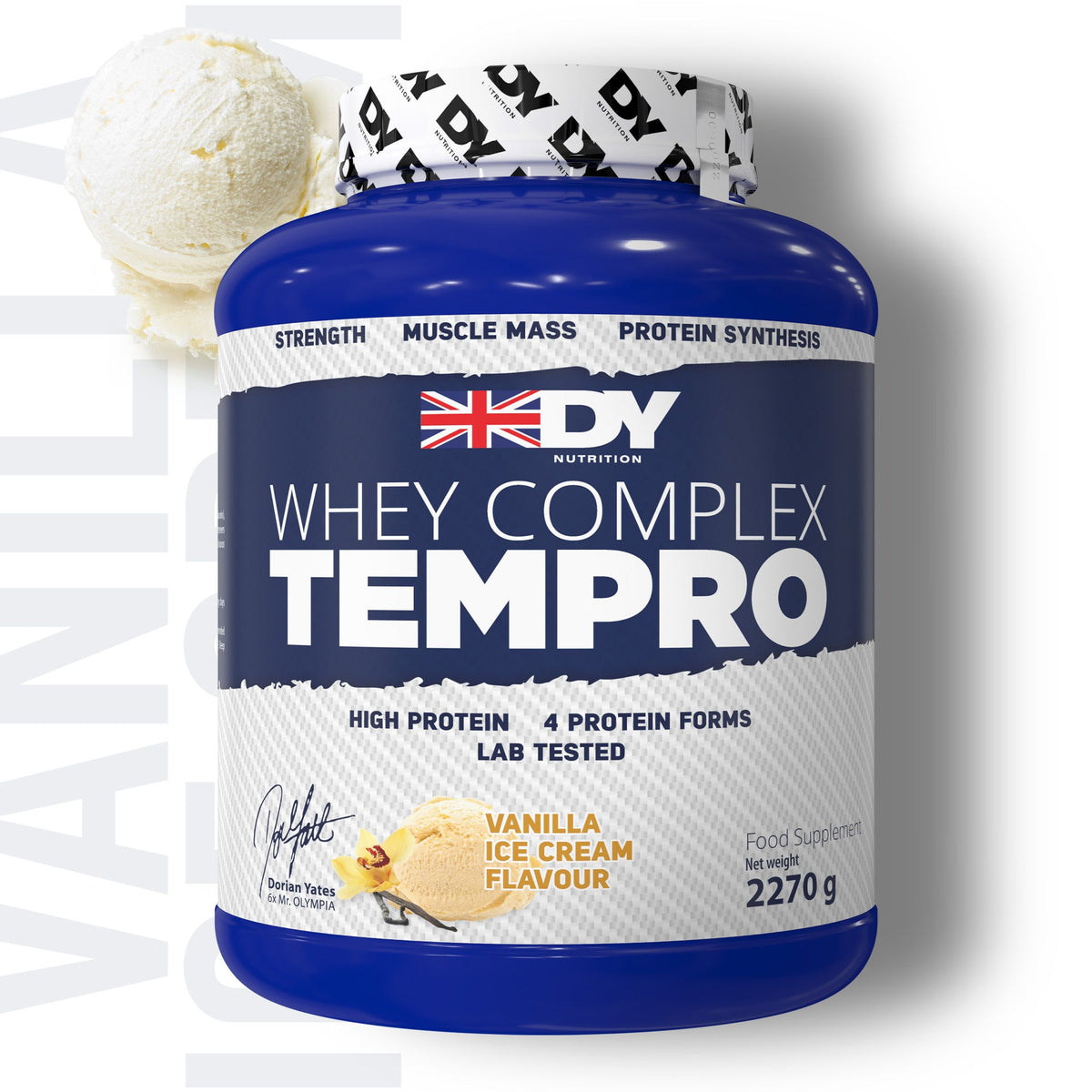 DY Nutrition Tempro Whey Complex 2.27kg Vanilla Ice Cream Vanilla Ice Cream packshot
