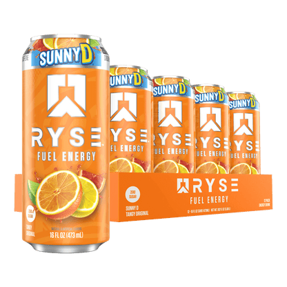 RYSE Fuel Energy 12x473ml Sunny D Tangy Original packshot