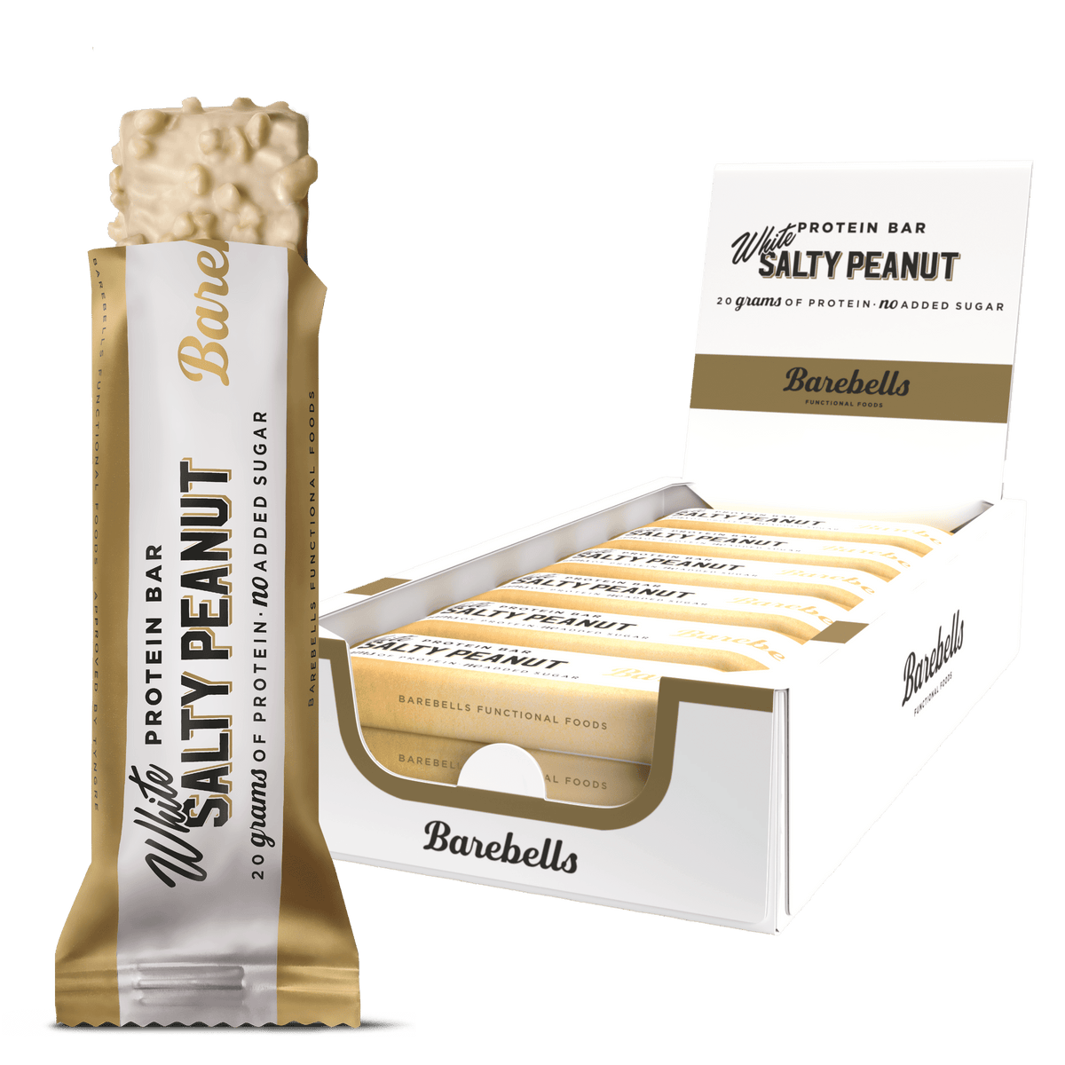 Barebells Protein Bar 12x55g White Chocolate Salty Peanut packshot