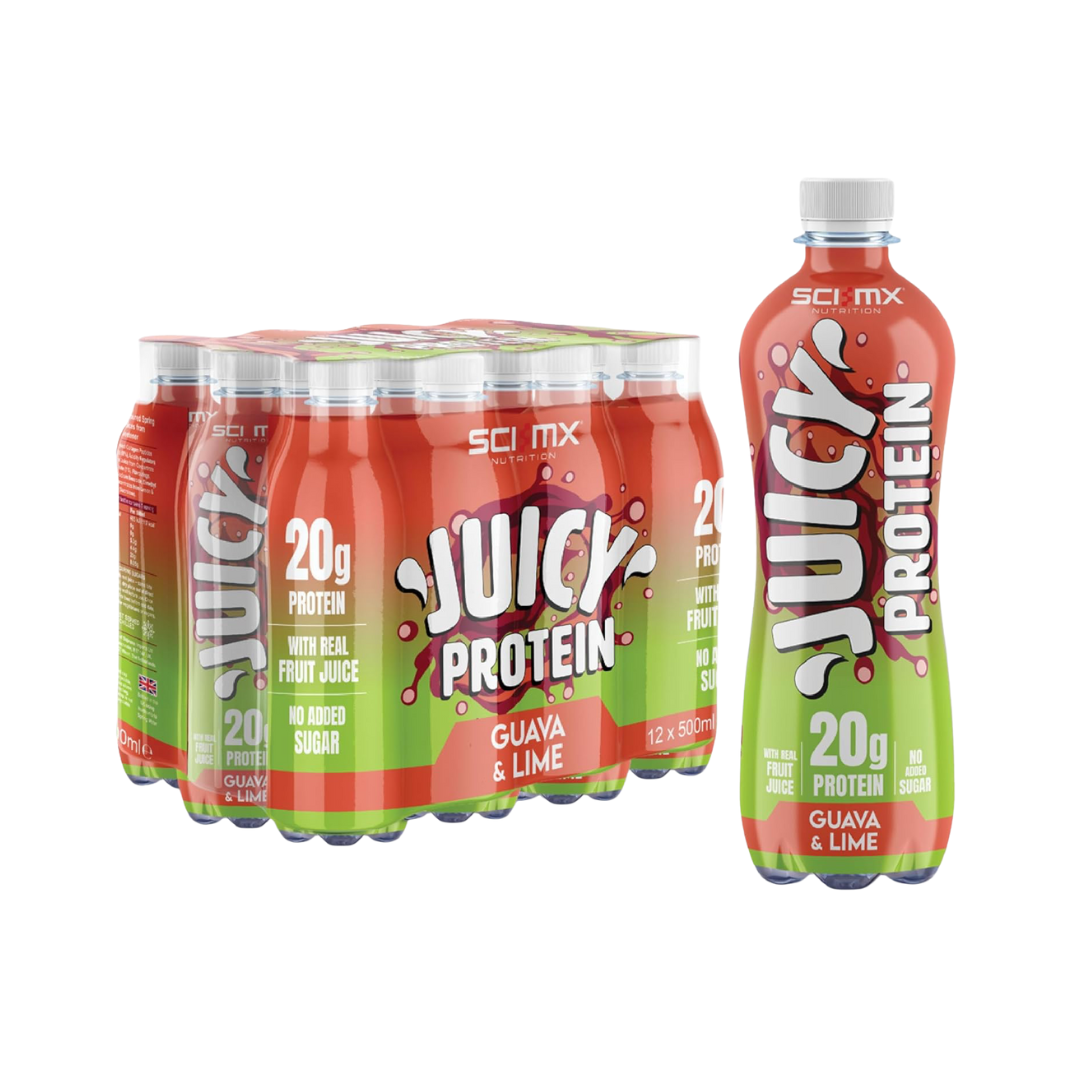 Sci-Mx Juicy Protein 12x500ml Guava Lime packshot