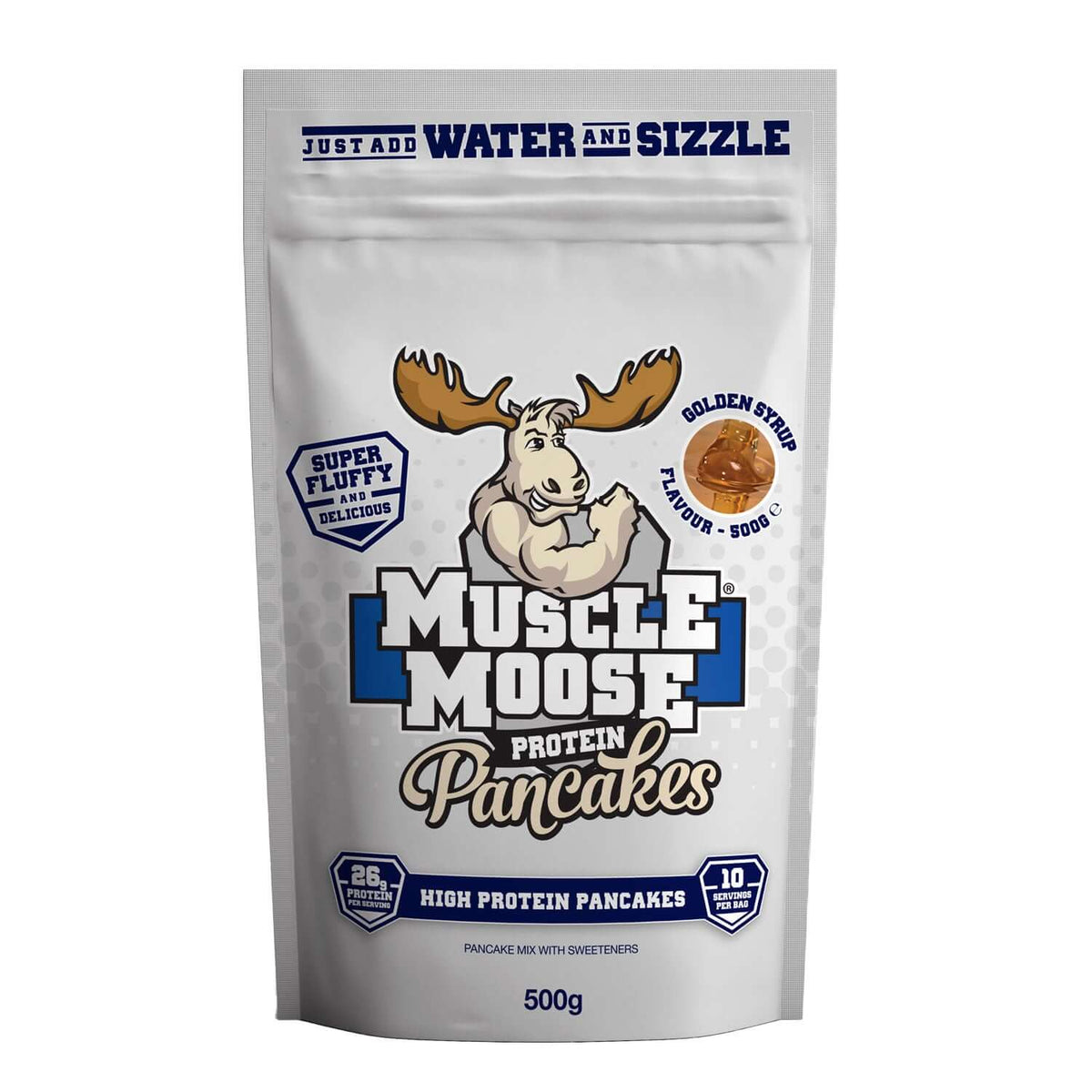 Muscle Moose Protein Pancakes 500g Golden Syrup packshot