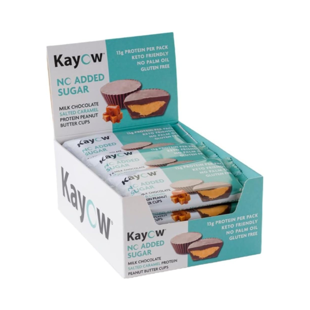 Kayow Nutrition Peanut Butter Cups 12x44g Salted Caramel packshot