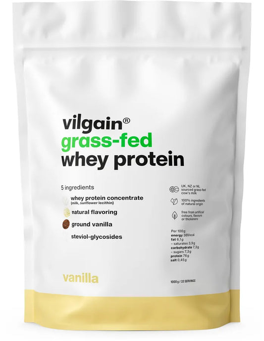 Vilgain Grass-fed Whey Protein 1000g — Vanilla