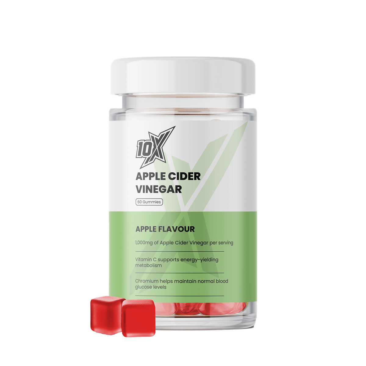 10X Athletic Apple Cider Vinegar Gummies 60Softgels Apple packshot