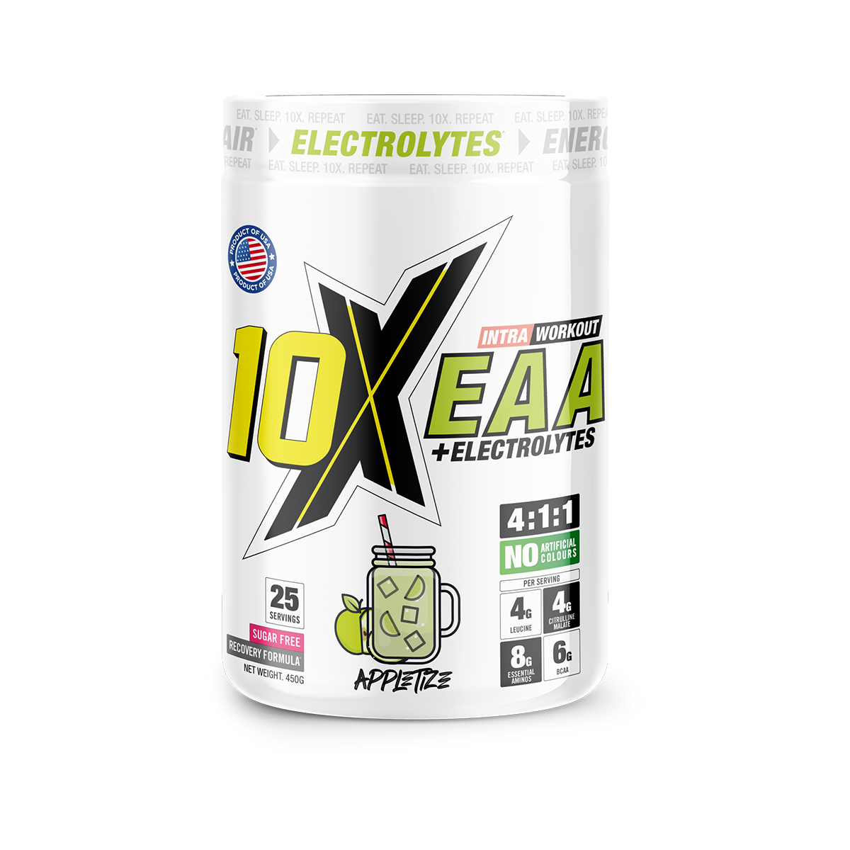 10X Athletic EAA 450g - Appletize product packaging