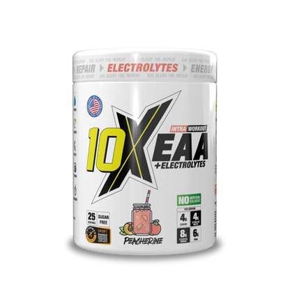 10X Athletic EAA 450g — Peacherine — front of tub