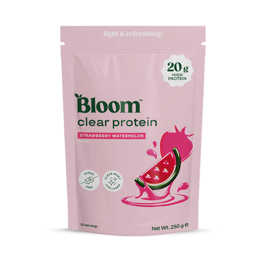 Bloom Clear Protein Collagen 250g Strawberry Watermelon packshot