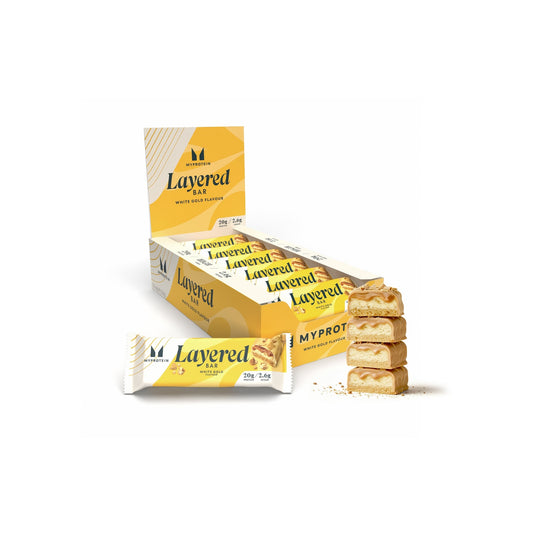 MyProtein Layered Bar 12 x 60g White Gold packshot