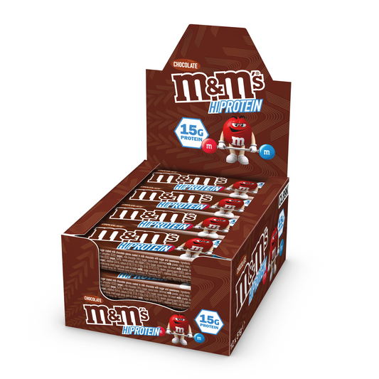 M&M Hi-Protein Bar 12x51g Chocolate packshot
