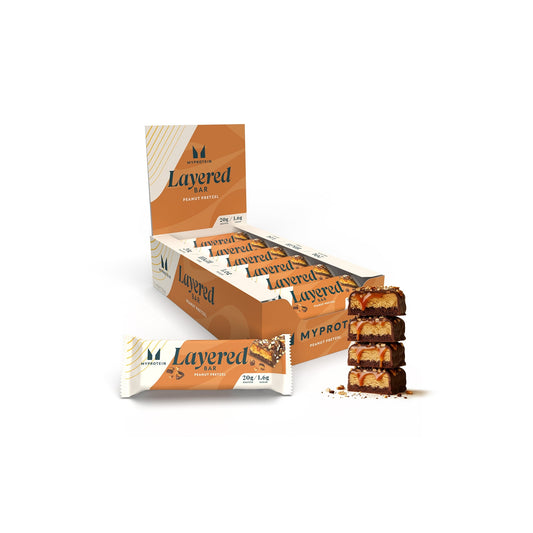 MyProtein Layered Bar 12 x 60g Chocolate Peanut Pretzul packshot