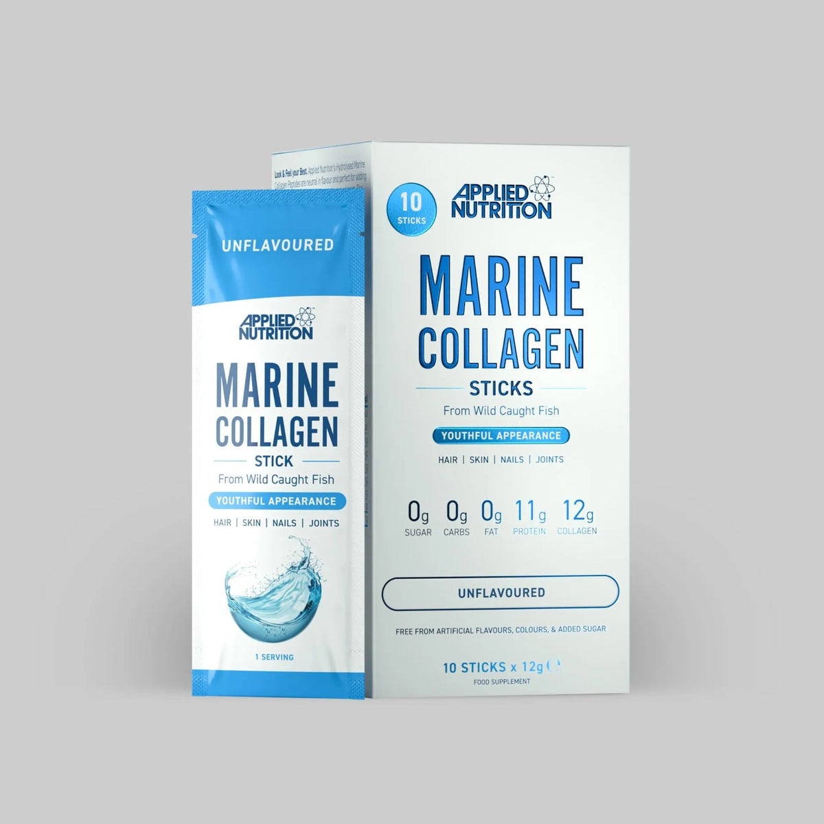 Applied Nutrition Marine Collagen Sticks 12x12g Unflavoured packshot
